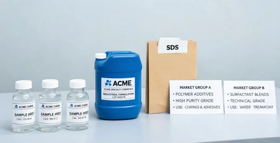 Specialty chemical product portfolio